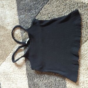 Zara Ribbed Tank Top Women's Size Medium  Black